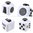 Fidget Cube - Anti-Stress & Anxiety Reliever Play Toy - White / Black